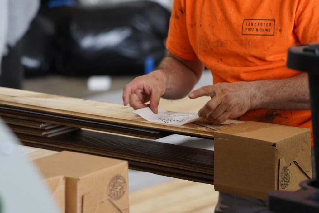 prefinished wood panel order in a warehouse