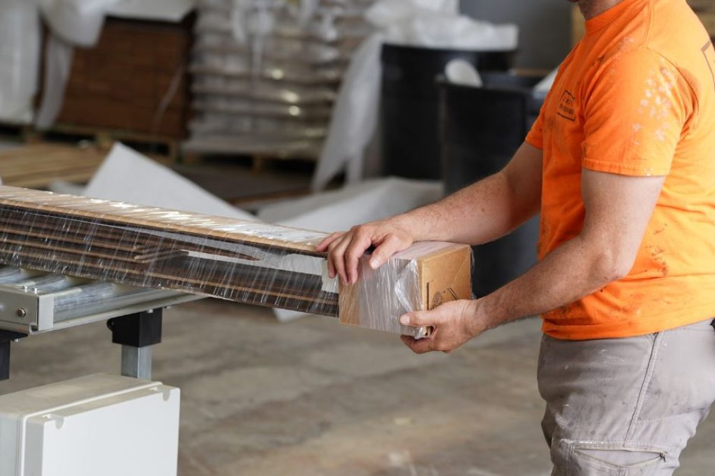 wrapping prefinished wood panel order for delivery