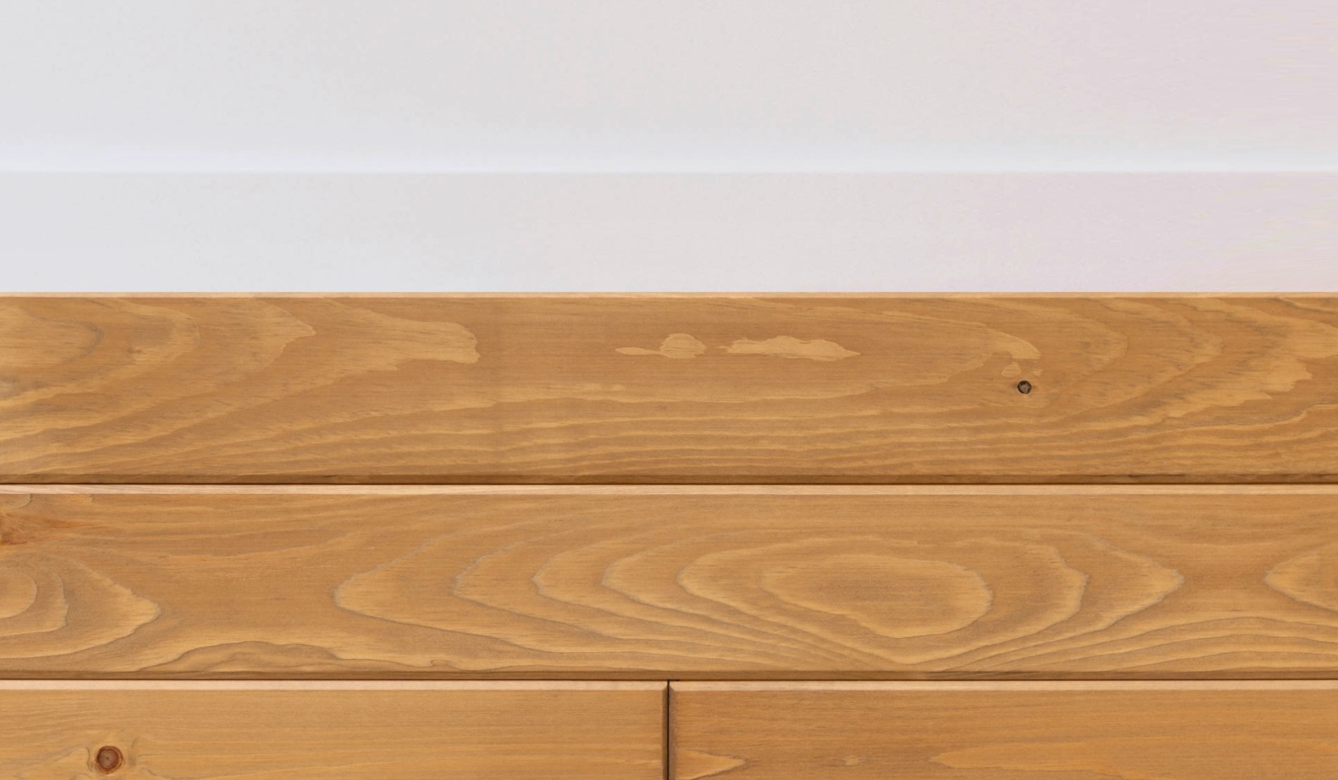 DIY half Wall Design Idea with white walls and rich, natural planks